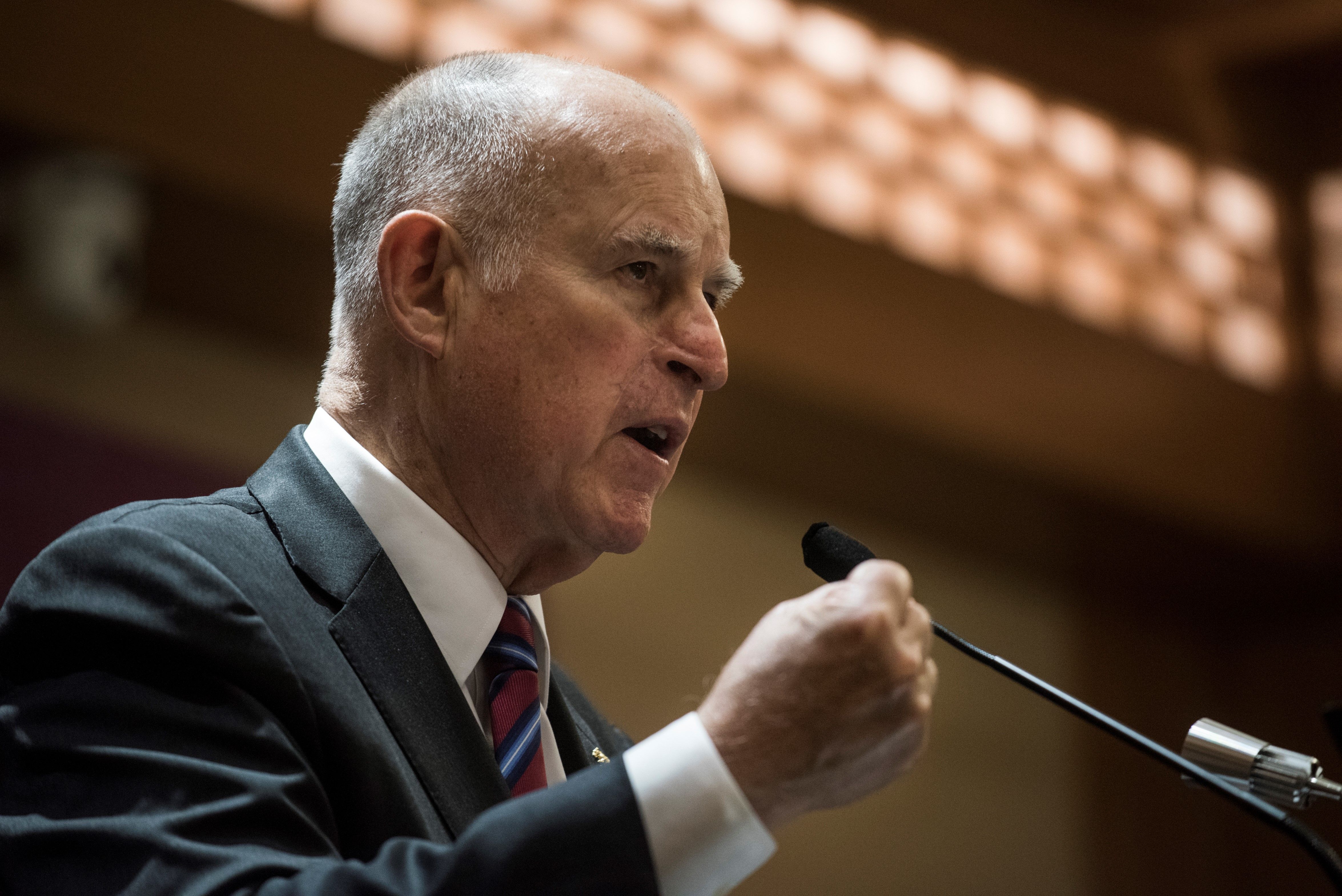 California Governor Jerry Brown, pictured here in June of 2017.