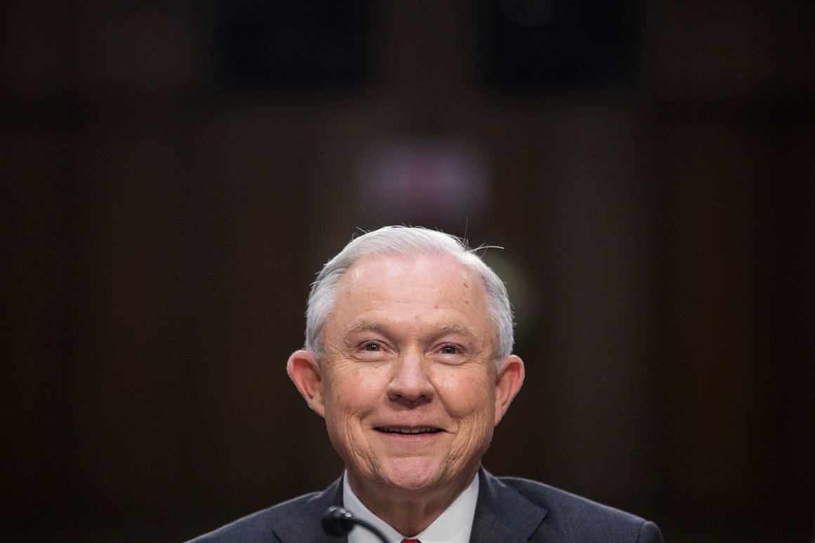 Attorney General Jeff Sessions testifies before the Senate Intelligence Committee on June 13th, 2017.