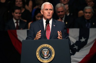 Vice President Mike Pence, seen here speaking in Miami, Florida, on June 16th, 2017.