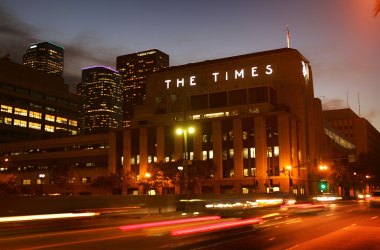 The Los Angeles Times building.