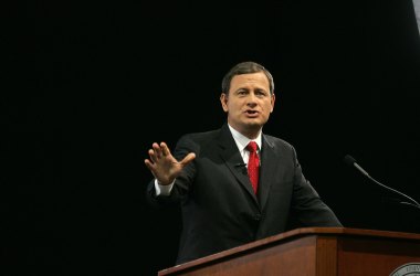 United States Supreme Court Chief Justice John Roberts Jr. speaks at the University of Miami on November 13th, 2006, in Miami, Florida.