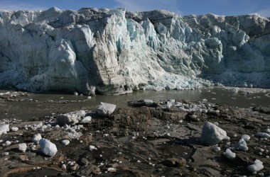 Scientists believe that Greenland, with its melting ice caps and disappearing glaciers, is an accurate thermometer of global warming.