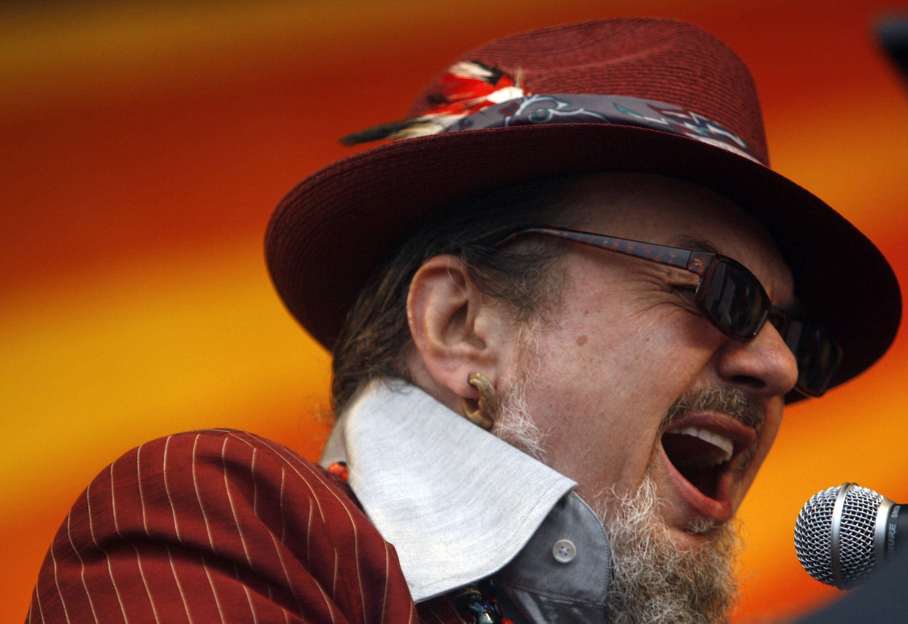 Dr. John performs during day two of the New Orleans Jazz & Heritage Festival on April 26th, 2008, in New Orleans, Louisiana.