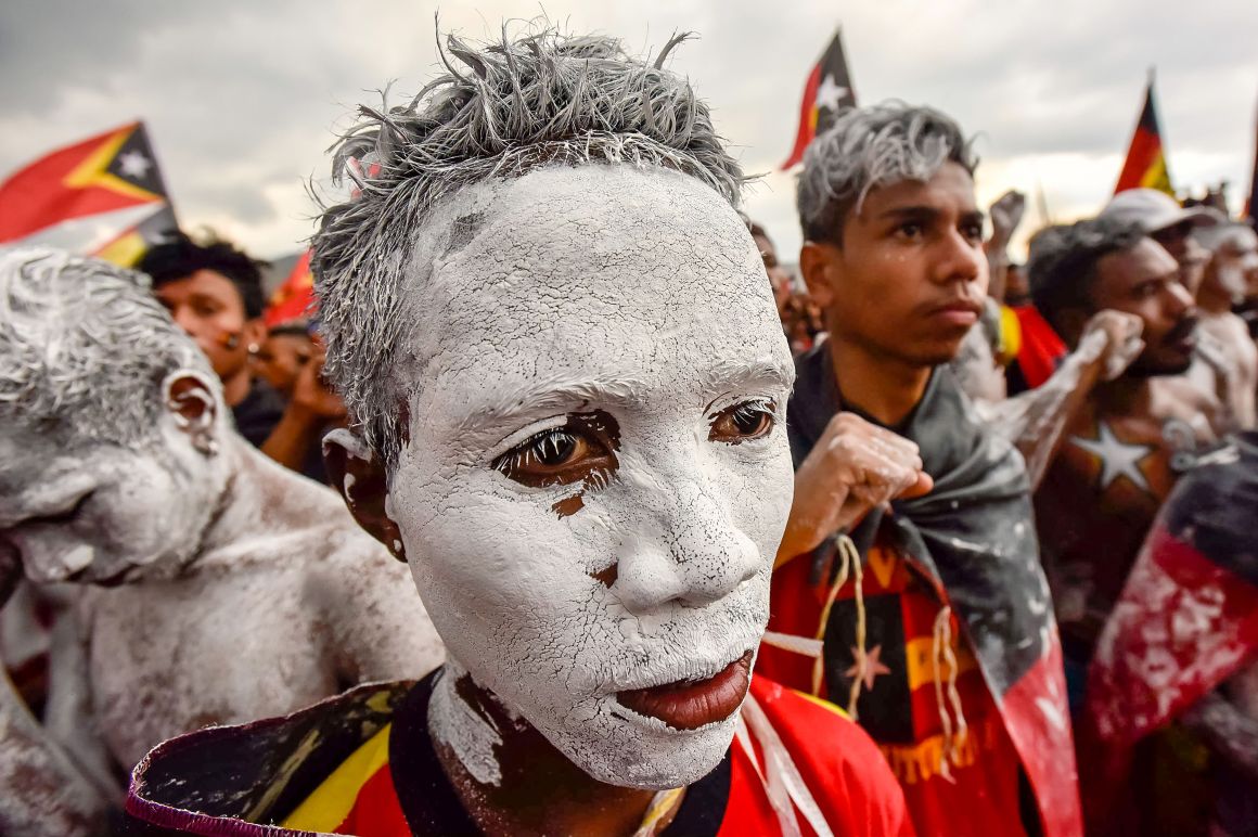 Fretilin party supporters participate in an election campaign rally in Dili, East Timor, on July 19th, 2017.