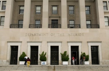 An exterior view of the U.S. Department of the Interior in Washington, D.C.