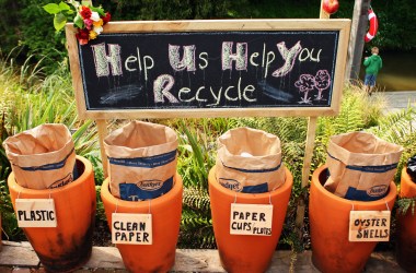 A local recycling scheme in Matakana, New Zealand.