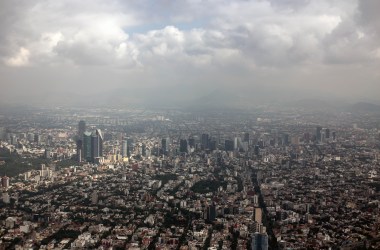 Aerial view of the Reforma Sector in Mexico City on September 24th, 2017, five days after the powerful quake that hit central Mexico.