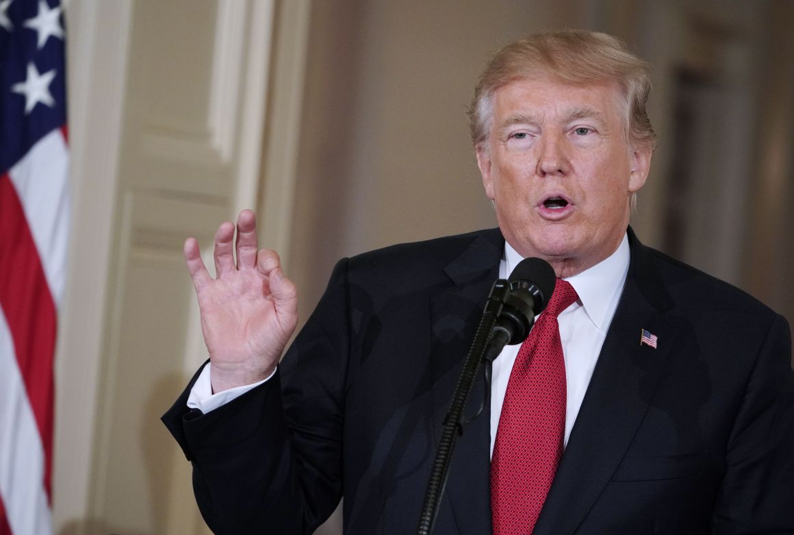 President Donald Trump speaks on October 12th, 2017, in Washington, D.C.