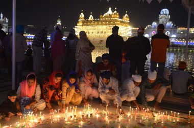 Indian Sikh devotees light candles to mark Bandi Chhor Divas, or Diwali, at the Golden Temple in Amritsar on October 19th, 2017. Also known as the festival of lights, Diwali is the biggest festival celebrated by Hindus, Sikhs, and Buddhists around the world.