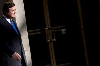 Paul Manafort leaves the E. Barrett Prettyman United States Courthouse after being charged on October 30th, 2017, in Washington, D.C.