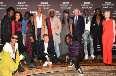 Participants attend the 2018 Pirelli Calendar launch press conference at the Pierre Hotel on November 10th, 2017, in New York City.