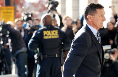 Michael Flynn, former national security adviser to President Donald Trump, arrives for his plea hearing at the Prettyman Federal Courthouse of December 1st, 2017, in Washington, D.C. Special Counsel Robert Mueller charged Flynn with one count of making a false statement to the FBI.