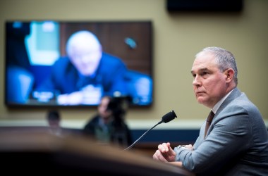 Scott Pruitt testifies before the Senate Committee on Environment and Public Works on December 7th, 2017, in Washington, D.C.