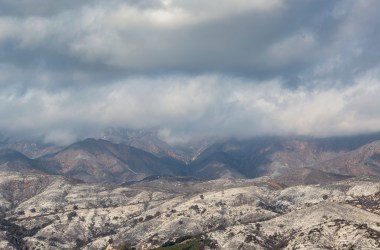 Ashen hills in Carpinteria, California, after the Thomas fire.