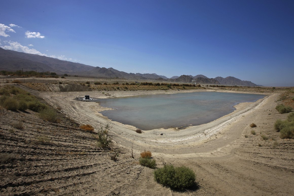 The main recharge dyke for the Coachella Valley.