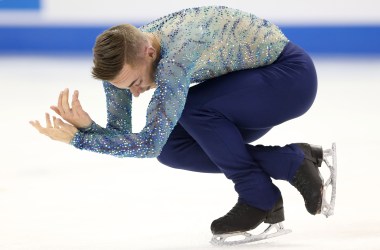 Adam Rippon competes in the Men's Free Skate during the 2018 Prudential U.S. Figure Skating Championships at the SAP Center on January 6, 2018, in San Jose, California.