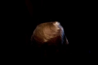 President Donald Trump's hair shines as he speaks during a cabinet meeting at the White House in Washington, D.C., on January 10th, 2018.