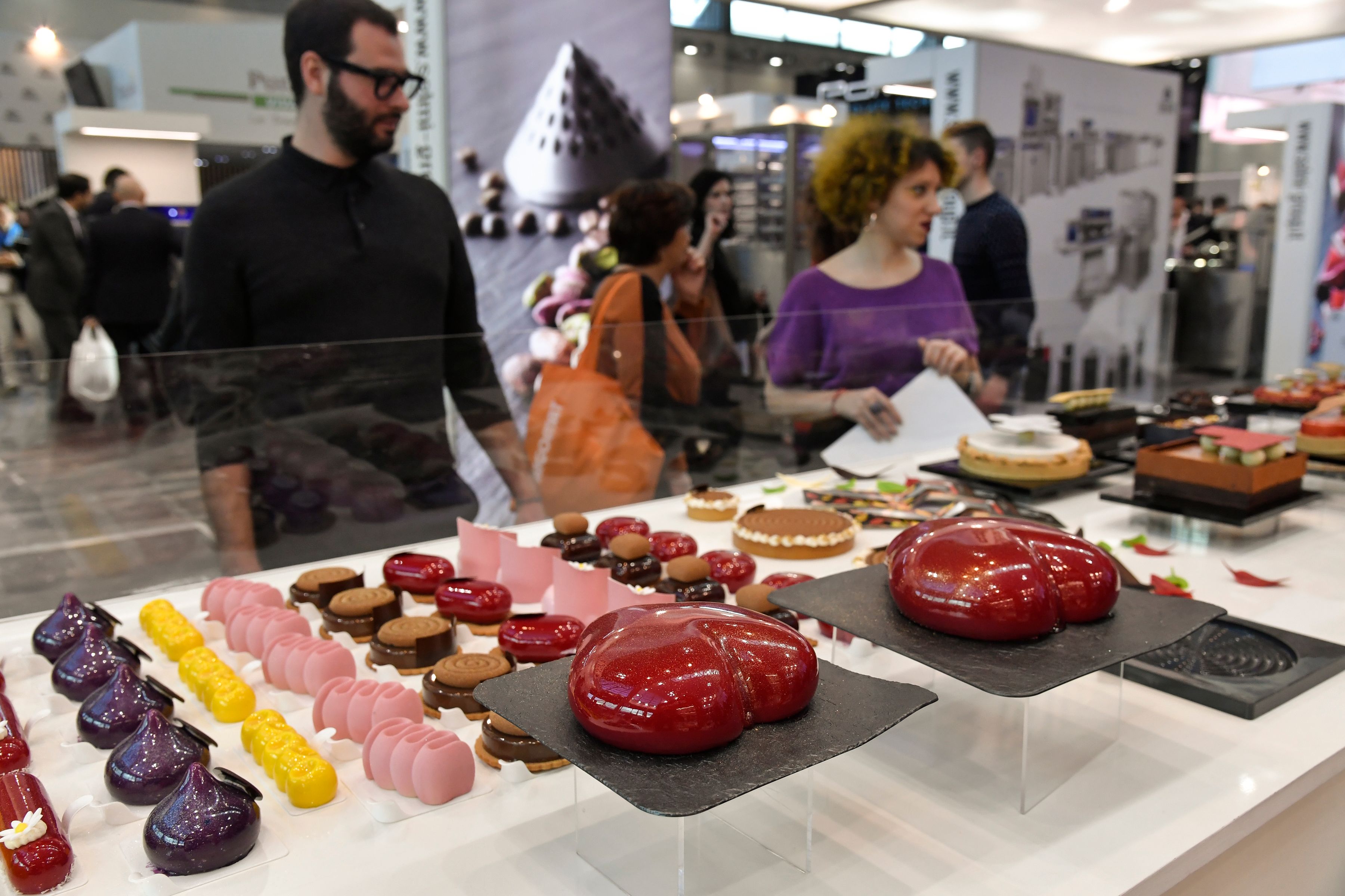 People visit the 39th International Trade Show of Artisan Gelato, Pastry, Bakery and Coffee (SIGEP) in Rimini, Italy, on January 21st, 2018.