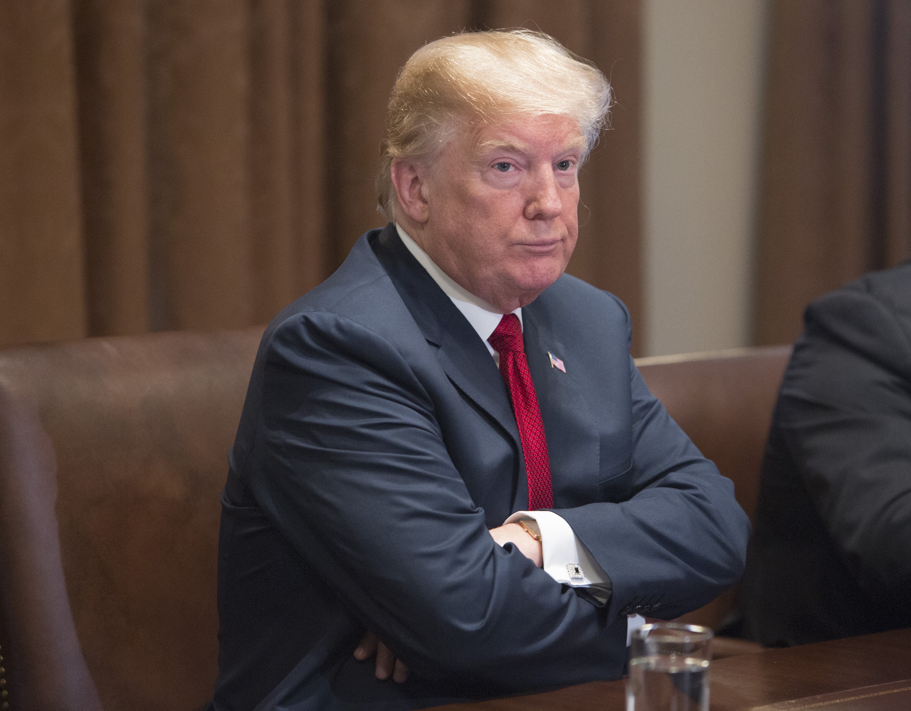 President Donald Trump hosts a roundtable on February 6th, 2018, in Washington, D.C.