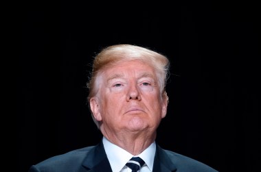 Donald Trump attends the National Prayer Breakfast