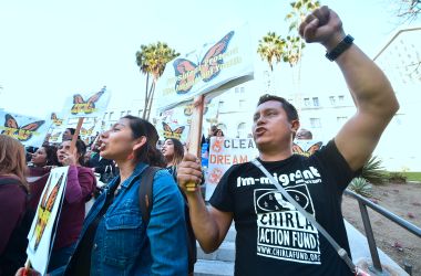 Dreamers and advocates attend a rally in support of a Clean Dream Act in Los Angeles, California, on March 5th, 2018.