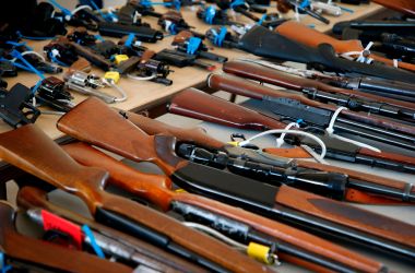 Guns at a Miami buy-back event.