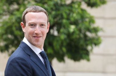 Facebook's Mark Zuckerberg departing from the Tech for Good Summit at the Élysée Palace in Paris on May 23rd, 2018.