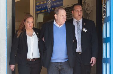 Harvey Weinstein leaves the New York City Police Department's First Precinct on May 25th, 2018, in New York.