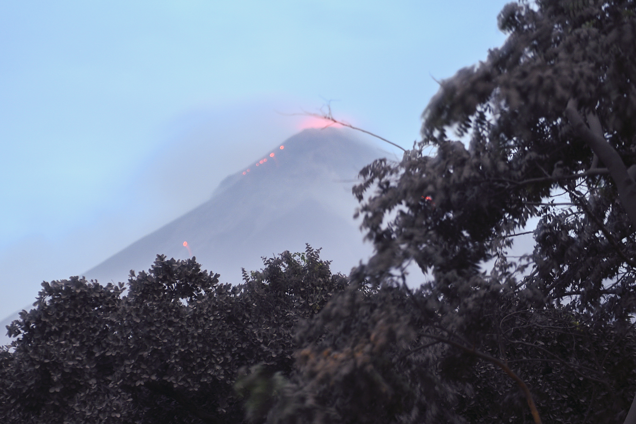 The Fuego volcano in eruption, seen from Los Lotes, Rodeo, in Escuintla, about 35 kilometers south of Guatemala City, on June 4th, 2018.