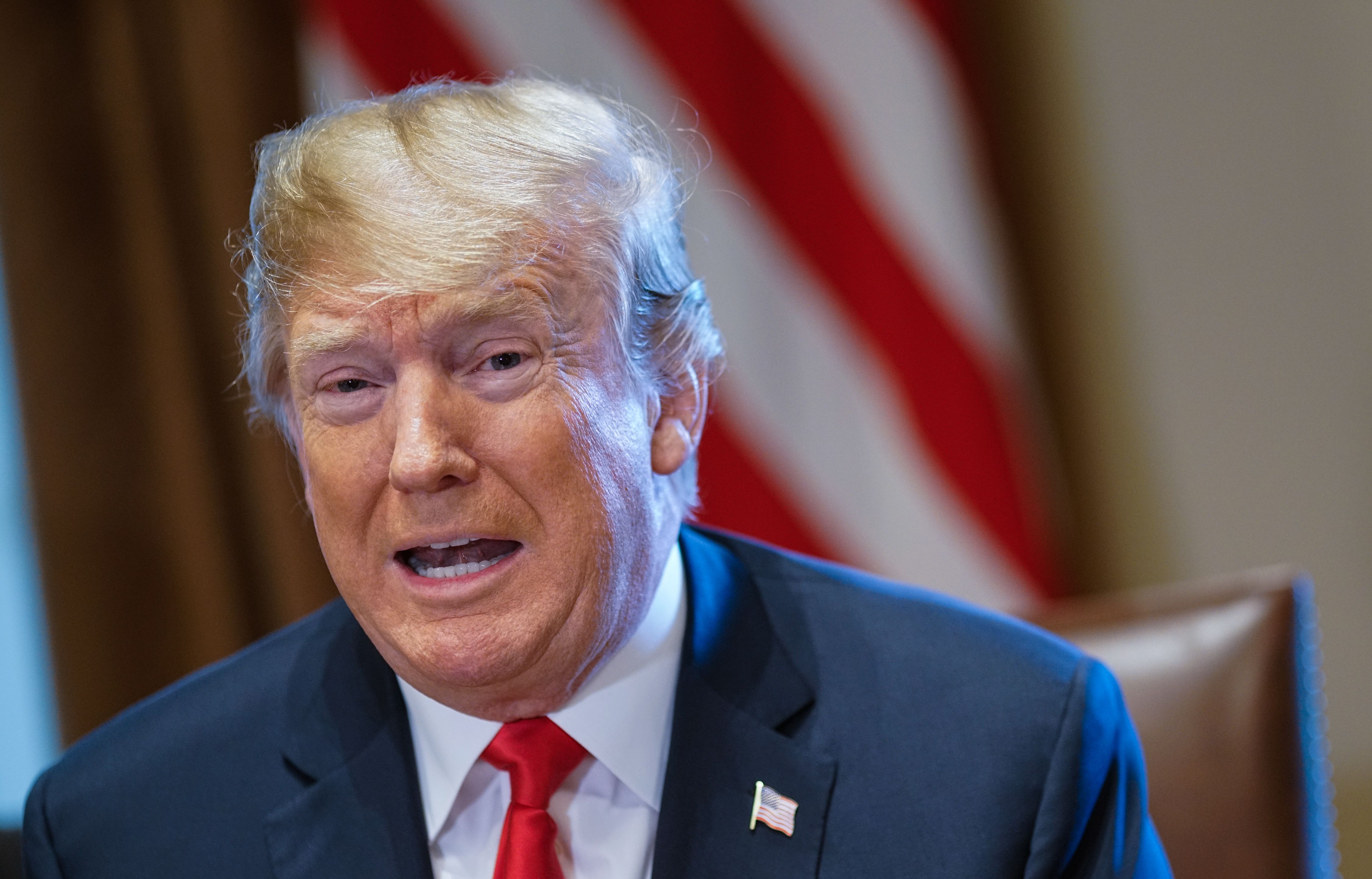 President Donald Trump speaks during a meeting with Republican members of Congress and Cabinet members in the Cabinet Room of the White House on June 20th, 2018.