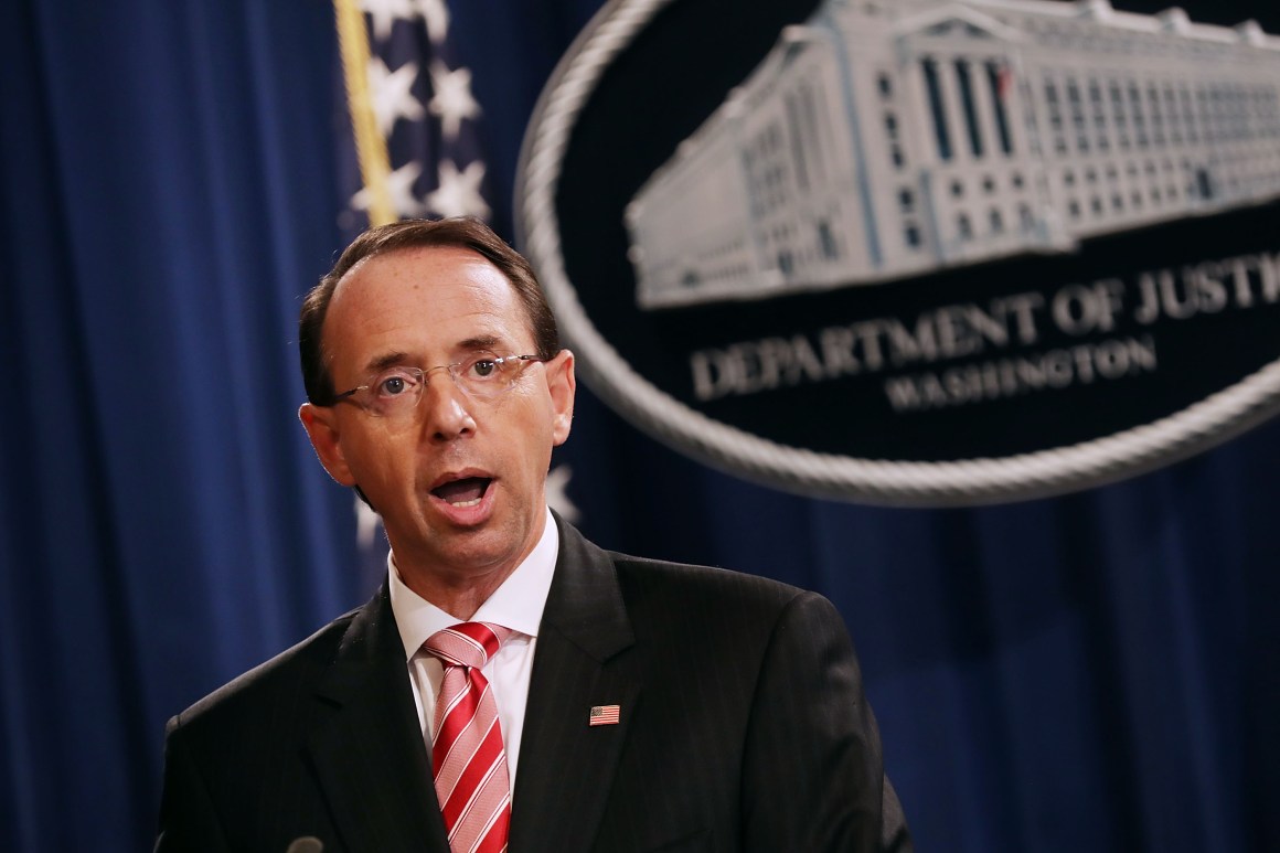 Deputy Attorney General Rod Rosenstein announced indictments against 12 Russian intelligence agents for hacking