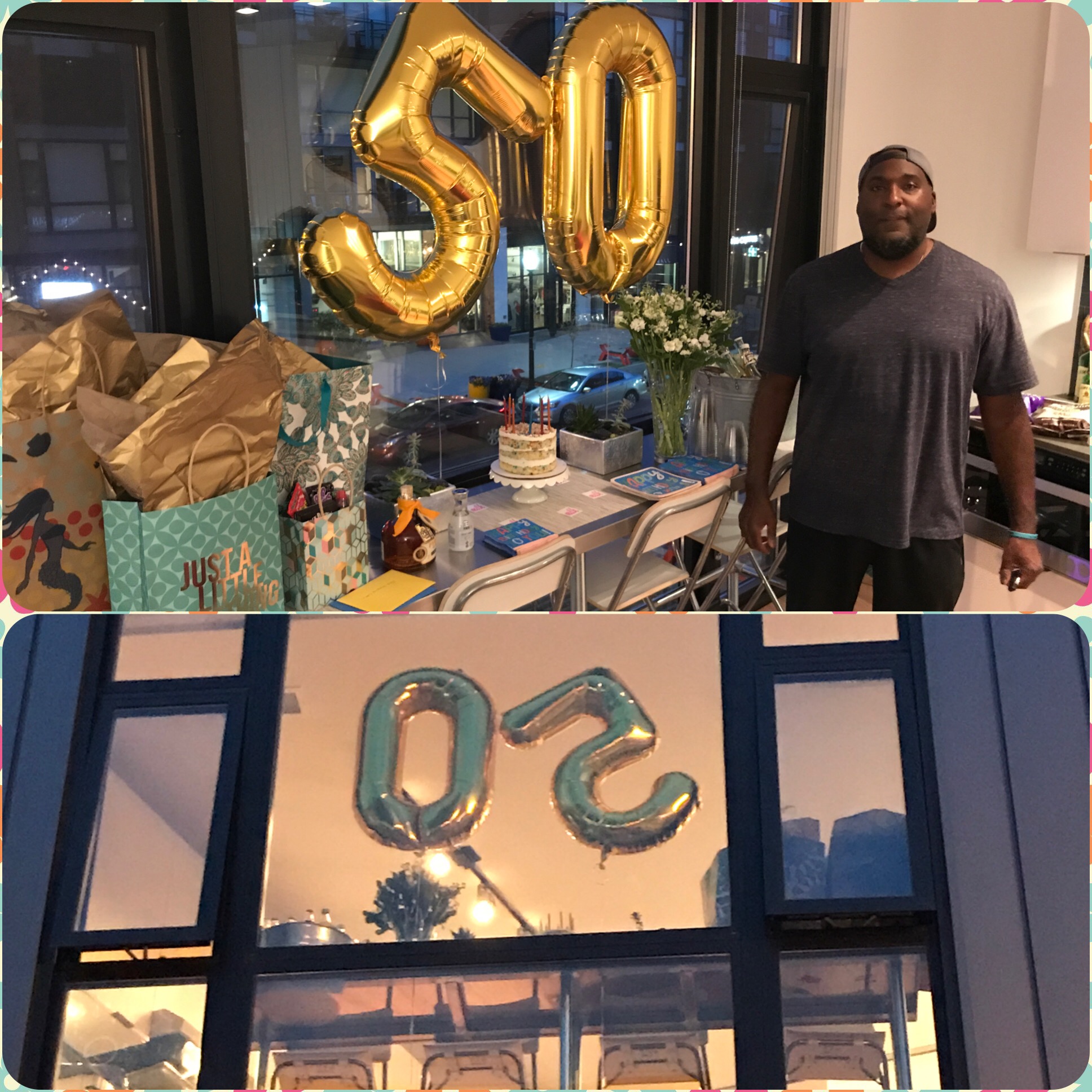 Gregory celebrates his 50th birthday.