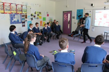 Students at Temple Carrig School participate in a philosophical discussion.