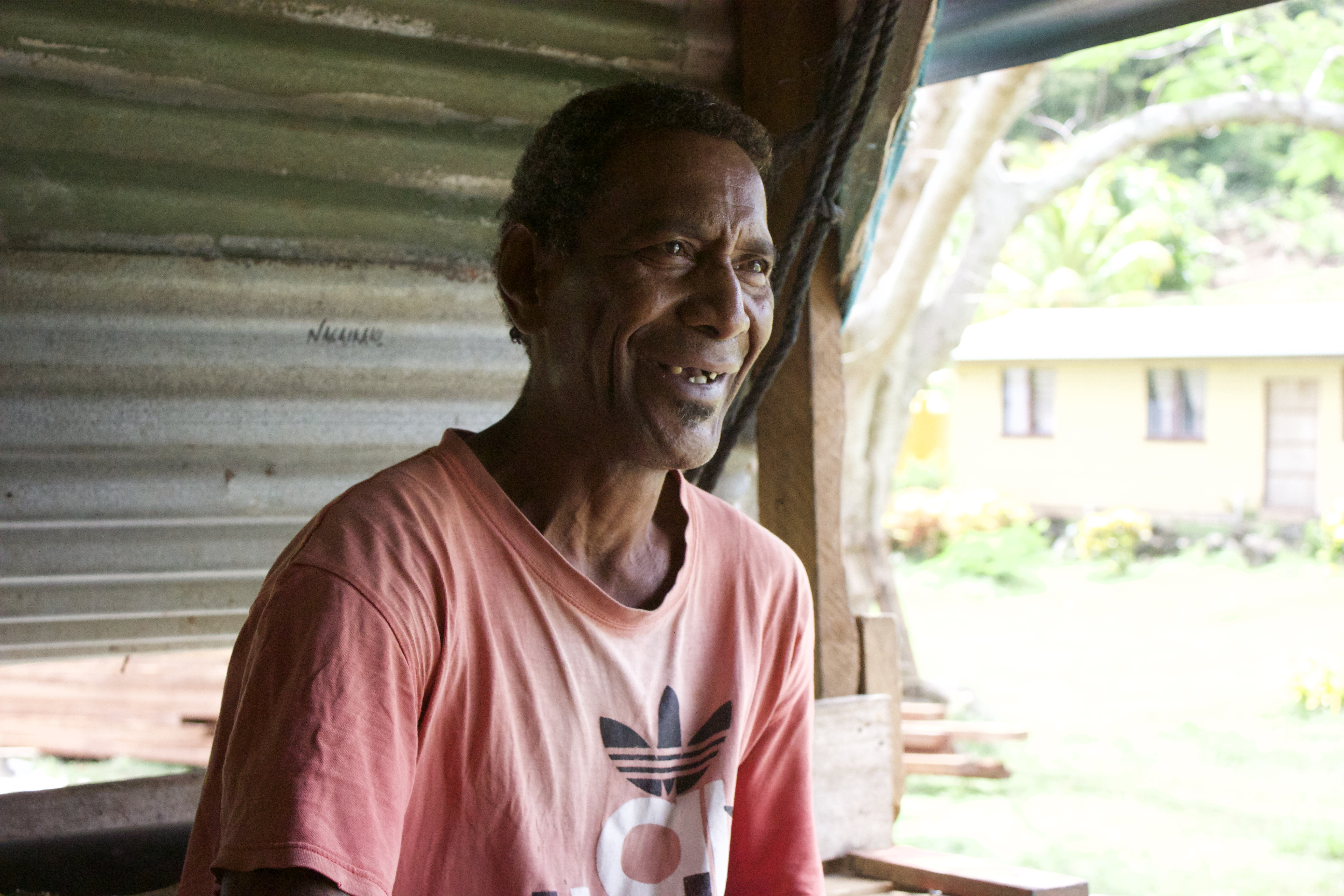 Village headman Stino Naqarase of Nacamaki village on Koro Island in Fiji.