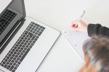 woman writing professor writing