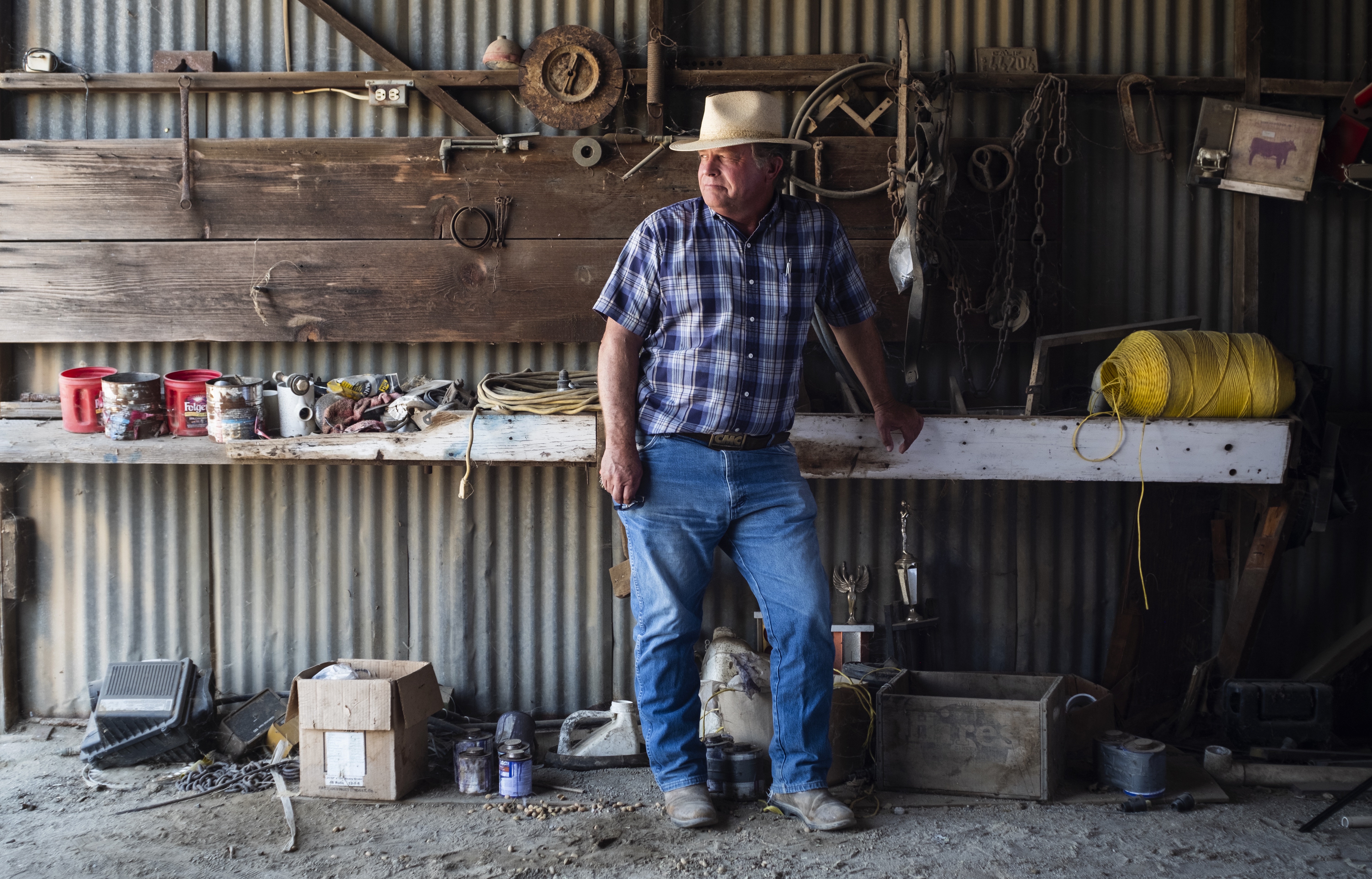 Jay Kroeker on Starrh Family Farms main ranch, a sprawling 6,000 acres that straddles the towns of Mckittrick and Lost Hills.