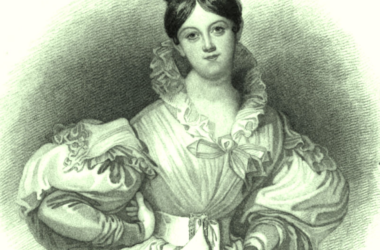 A pencil sketch of Letitia Elizabeth Landon, drawn sometime between 1831 and 1835.