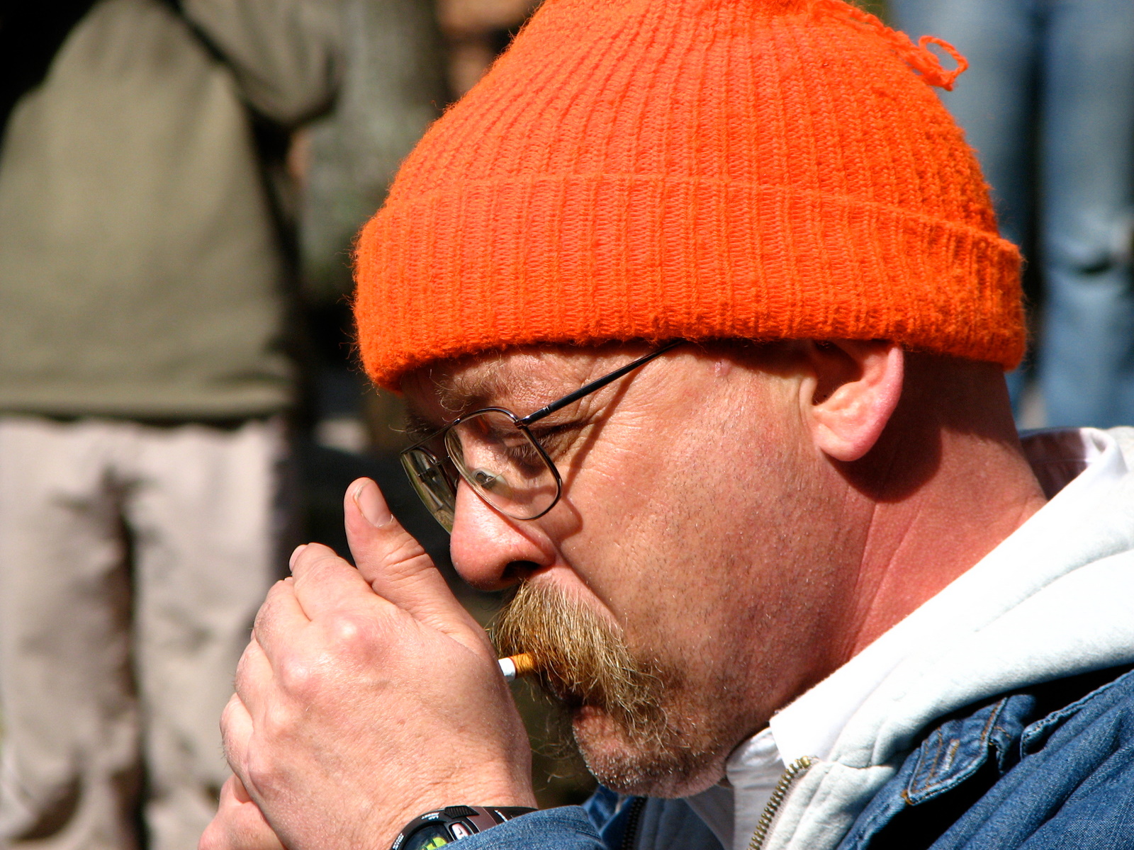 Gary Cantrell lights a cigarette to signal the start of the Barkley Marathons in 2009.