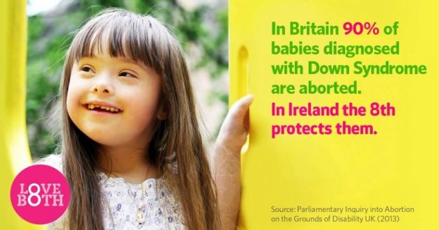 An ad by the Irish anti-choice group Love Both.