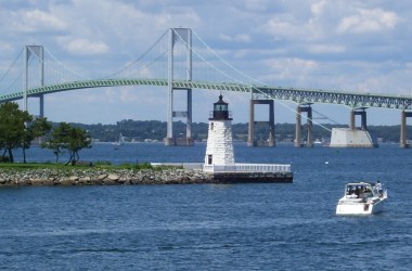 The Newport Harbor Light in Newport, Rhode Island.