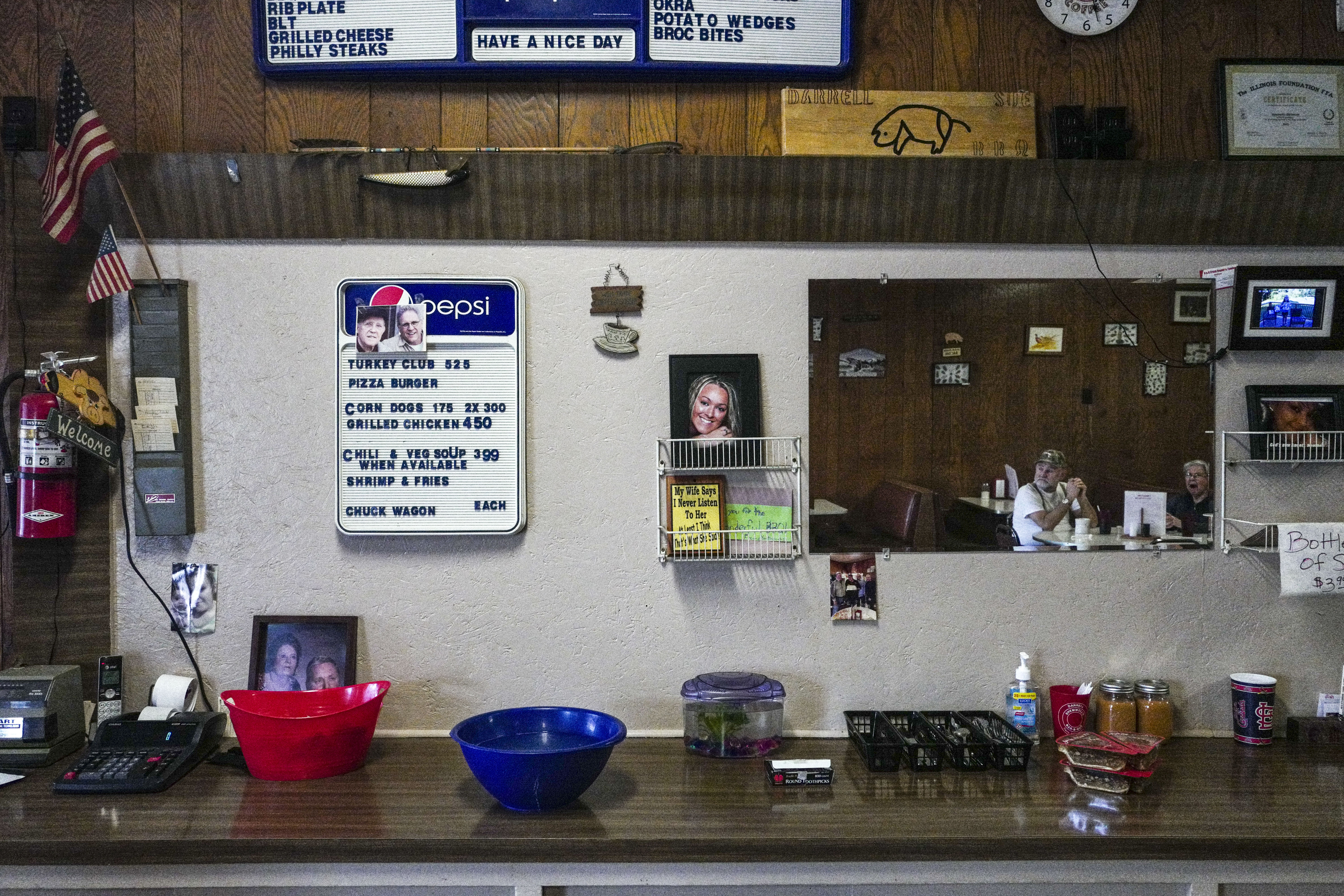 A barbecue joint in Cairo, Illinois, a nearly abandoned town at the confluence of the Ohio and Mississippi River.