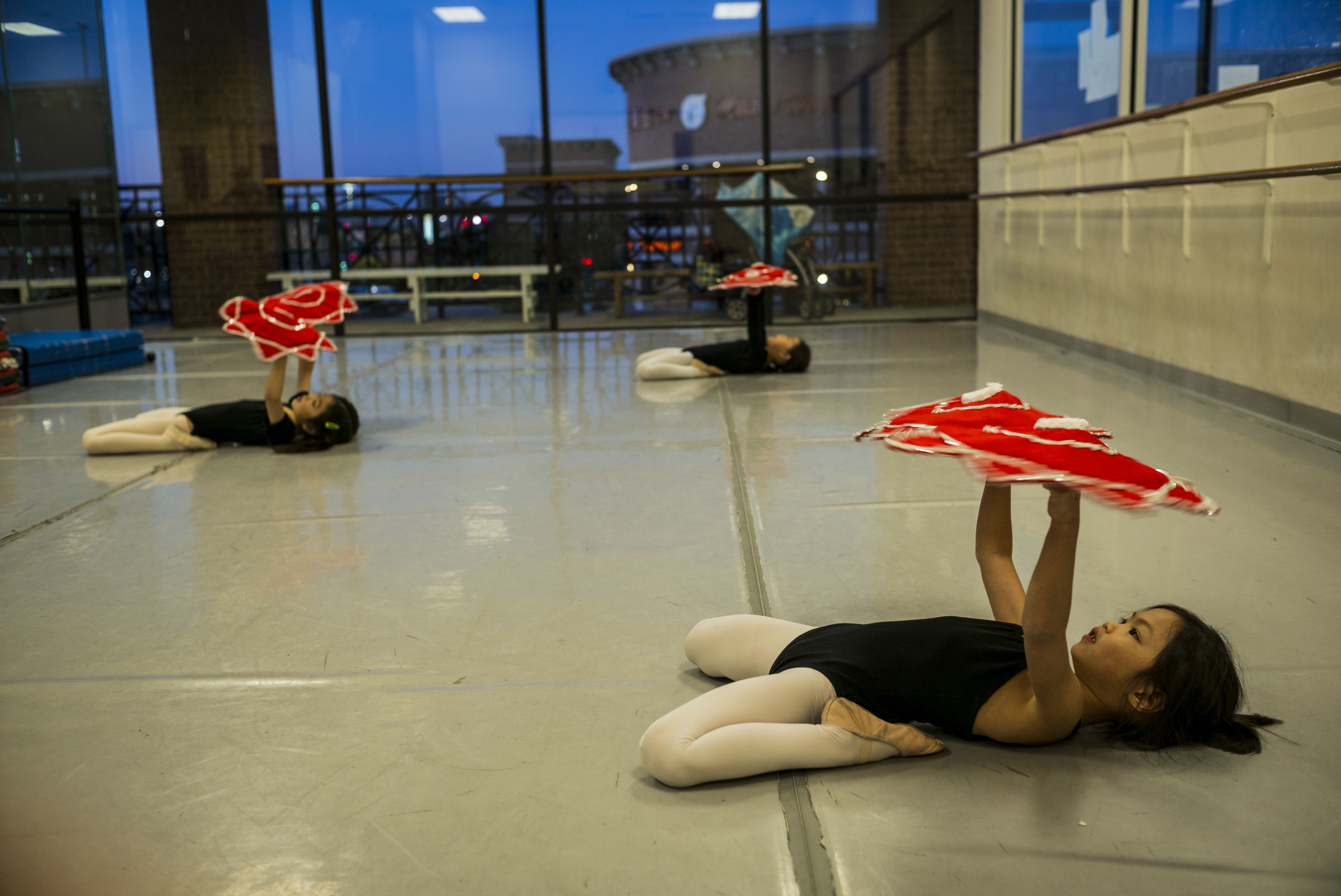 A Chinese dance class in Houston, Texas.