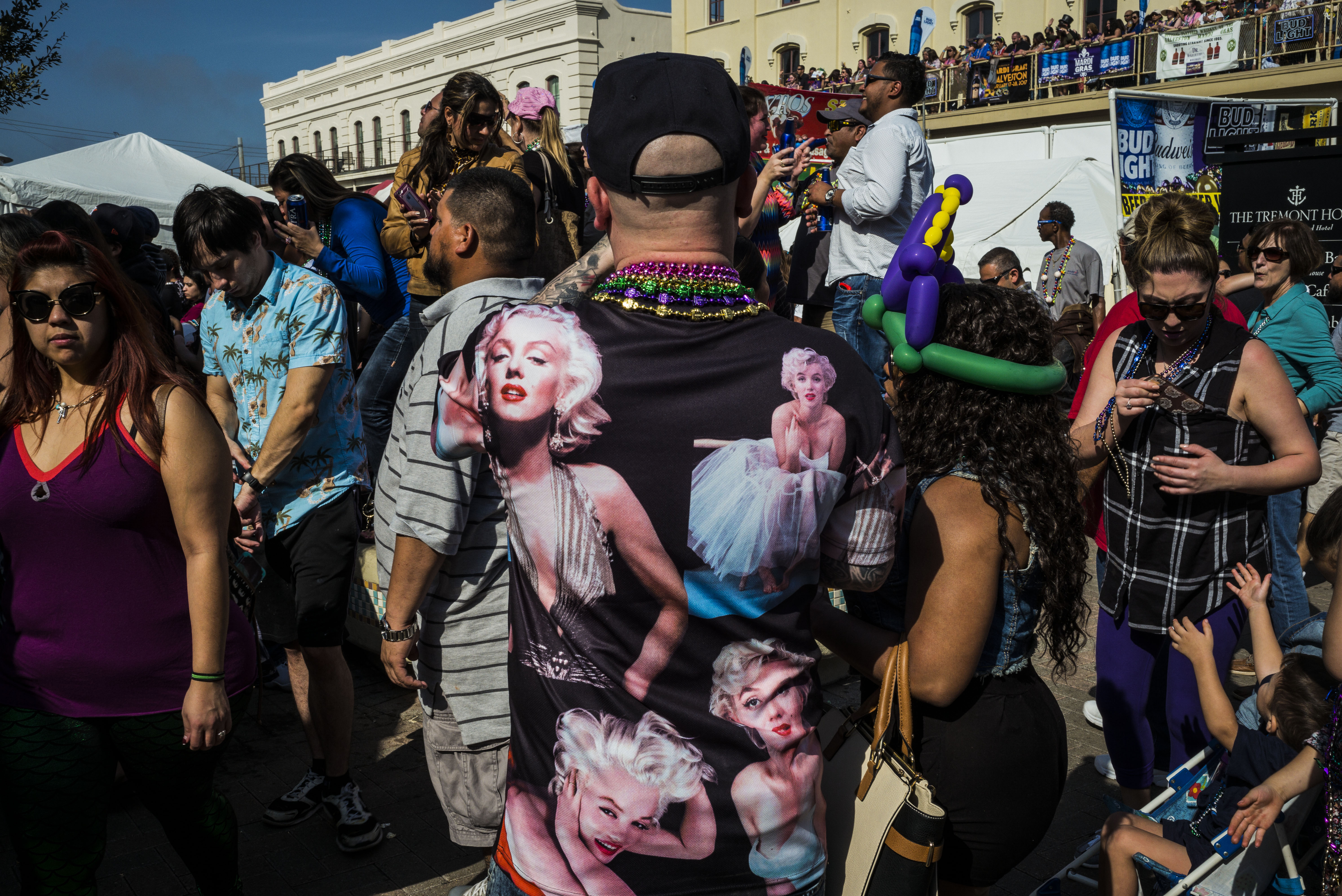 A Mardi Gras celebration in Galveston, Texas.