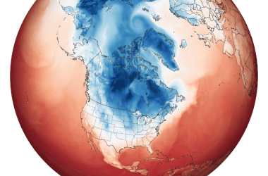 A visualization of temperatures on the morning of January 29th, 2019.