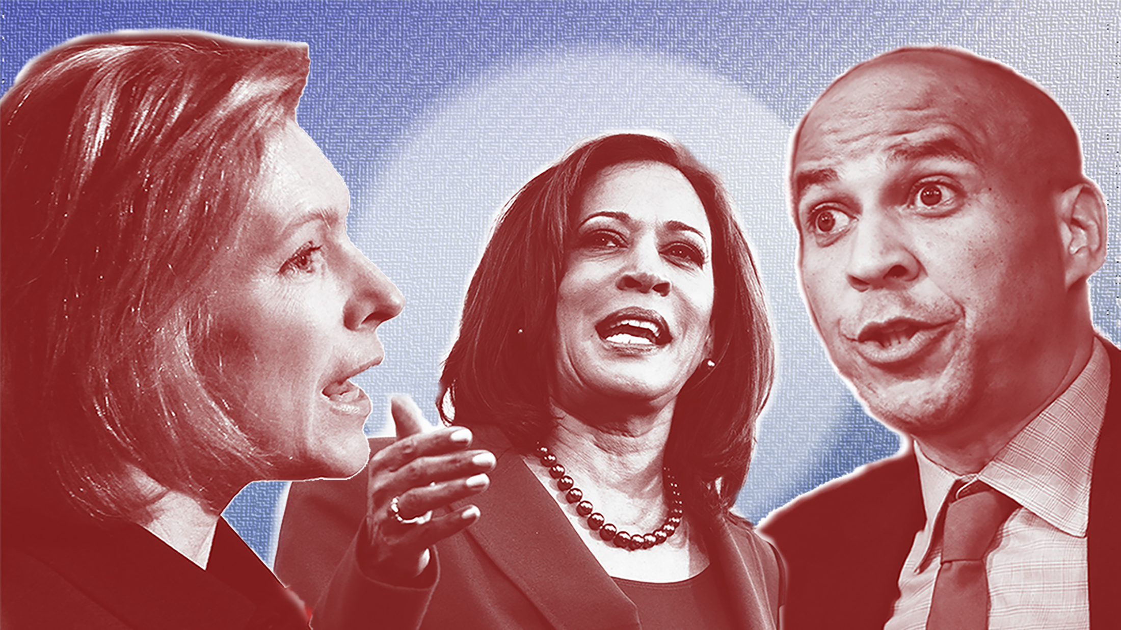 Kamala Harris, Corey Booker, Kristen Gillibrand