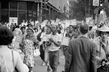 Demonstrators participate in the Poor People's March in Washington, D.C., in 1968.