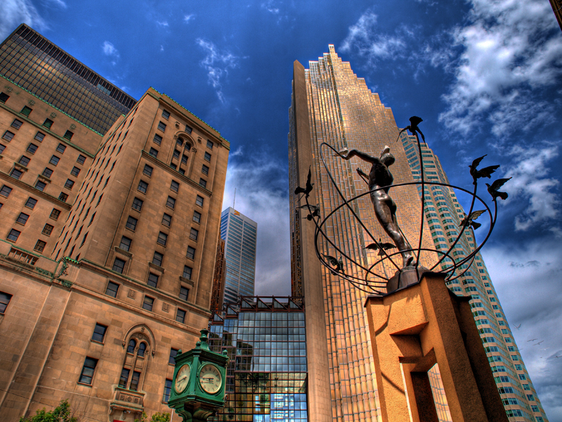 The Monument to Multiculturalism in Toronto, Canada.