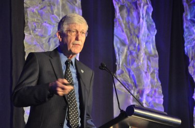 National Institutes of Health Director Francis Collins speaks at the National Rx Drug Abuse & Heroin Summit in Atlanta, Georgia, on April 4th, 2018.