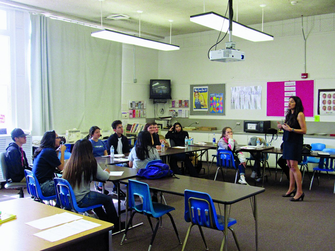 Annie Delgado's classroom in Golden Valley High School, in Central California.