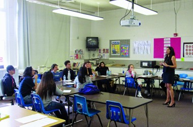 Annie Delgado's classroom in Golden Valley High School, in Central California.